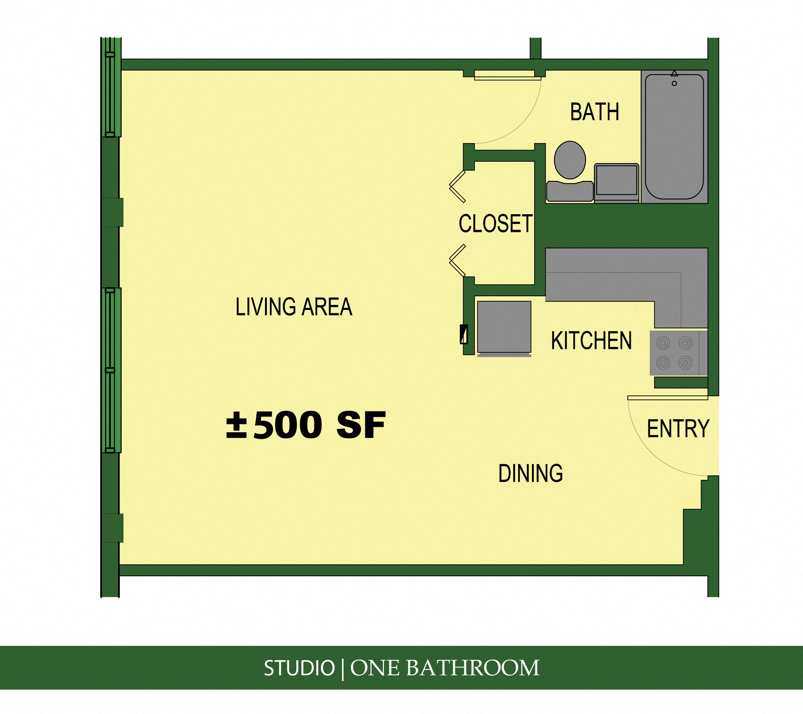 STUDIO FLOOR PLAN STUDIO FLOOR PLAN